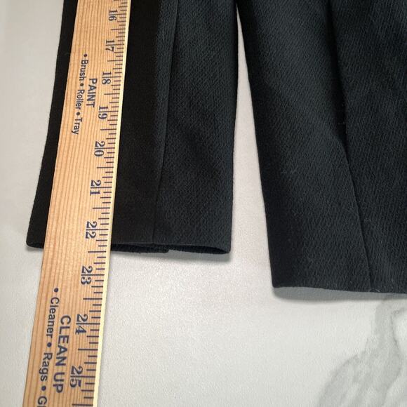 Ann Taylor 100% Wool Black Double Breasted Ruffled Collar Jacket Blazer Vtg. 8P - Picture 7 of 13